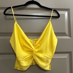 Yellow Satin Top